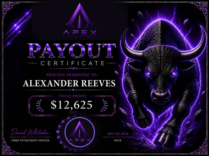 Payout Certificate — Alexander Reeves — $12,625
