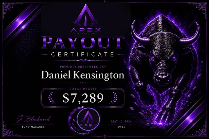 Payout Certificate — Daniel Kensington — $7,289