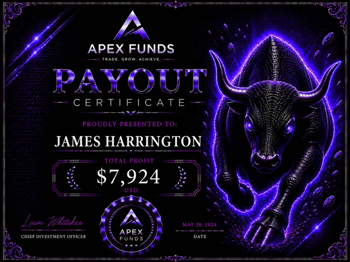 Payout Certificate — James Harrington — $7,924