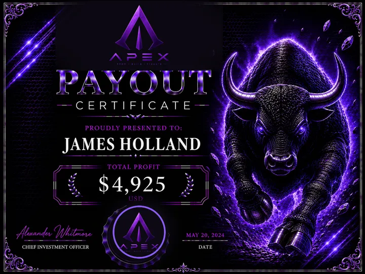 Payout Certificate — James Holland — $4,925